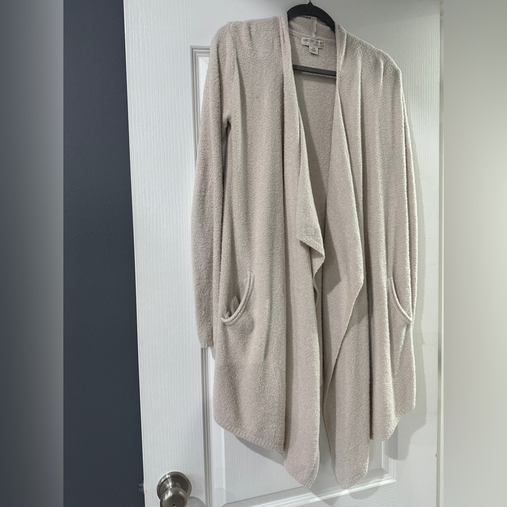 Barefoot Dreams Cream Open Front Sweater Size Small/Medium S/M - Picture 4 of 6